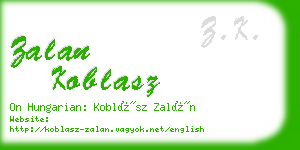 zalan koblasz business card